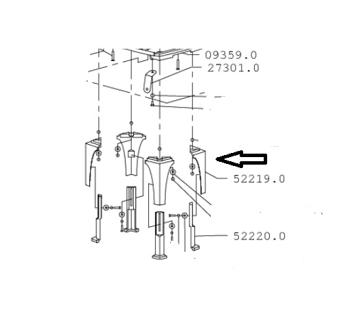 Dovre 550CB – poot boven**