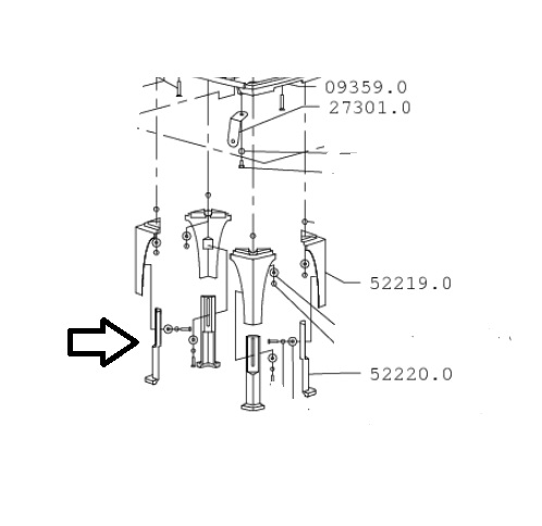 Dovre 550CB – poot onder**