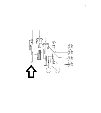 Dovre 555GM – poot onder