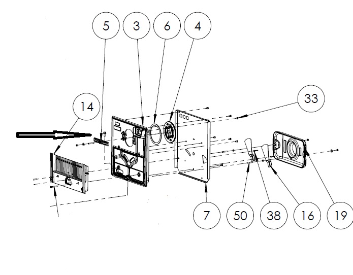 Dovre 325CB – 525CB – sluitplaatje voor deksel