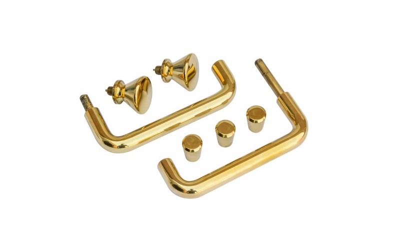 Reny Oslo knoppenset messing (voor 2 deuren)