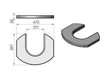 TermaTech TT20S speksteen bovenplaat met uitsparing**