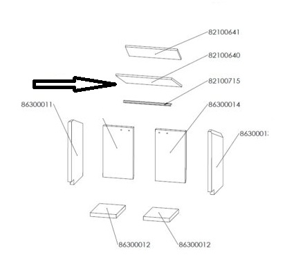Dik Geurts Lars 800 vlamkeerplaat onder – 20 x 32,5 cm