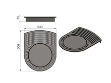 TermaTech TT20S+TT20RS+TT21RS+TT21RLS+TT21RHS bovenrooster staal