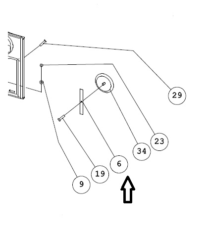 Dovre 40CB – 40CBS – bevestigingsplaat deksel – nr 6