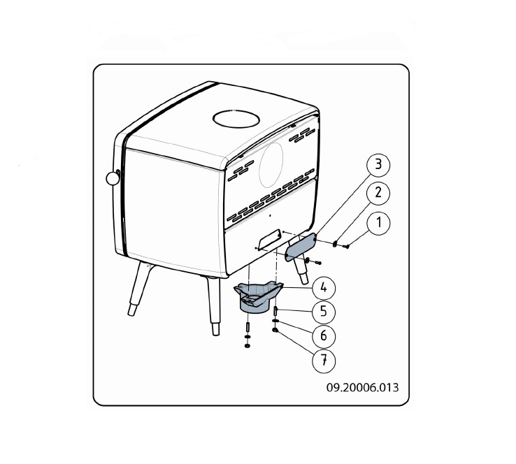 Dovre Vintage aansluitkraag voor externe luchttoevoer*