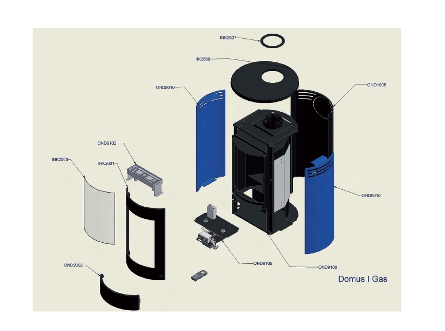 Wanders Domus 1 onderdelen tekening