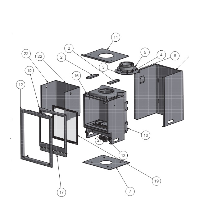 Tekening Wanders Square 40 wall gashaard