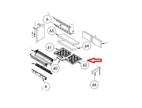 Dovre Tai 45W stookbodem rechts nr 62