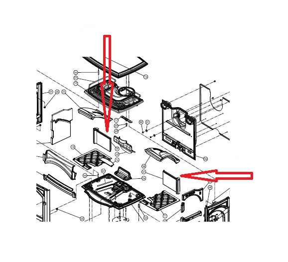 Dovre 640WD achterwand – 2 delig