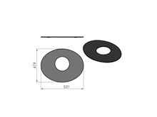 TermaTech TT20R stalen topplaat, donker grijs