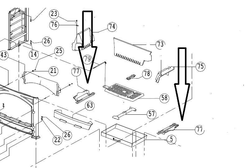 Dovre 760GK – roosterhouder links of rechts