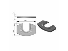 TermaTech TT80+TT80S topplaat gietijzer, donker grijs