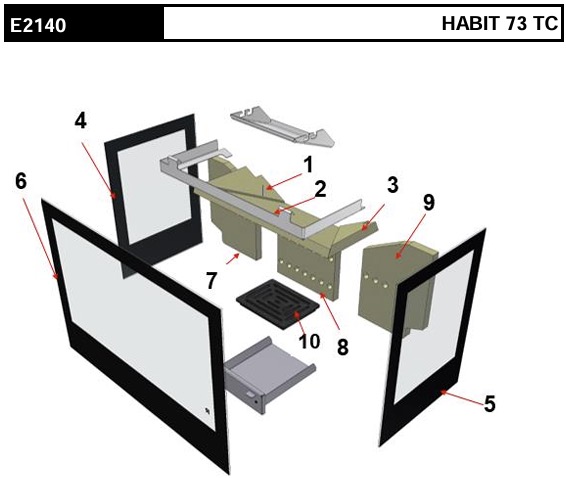 Rocal Habit 73 TC E1240 compleet binnenwerk