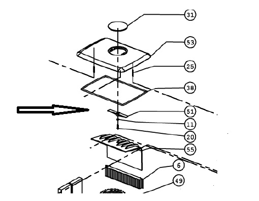 Dovre 250 – sluitplaatje voor deksel