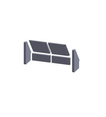 6 delige binnenwand en vlamkeerplaat Flambiente Adamis houtkachel