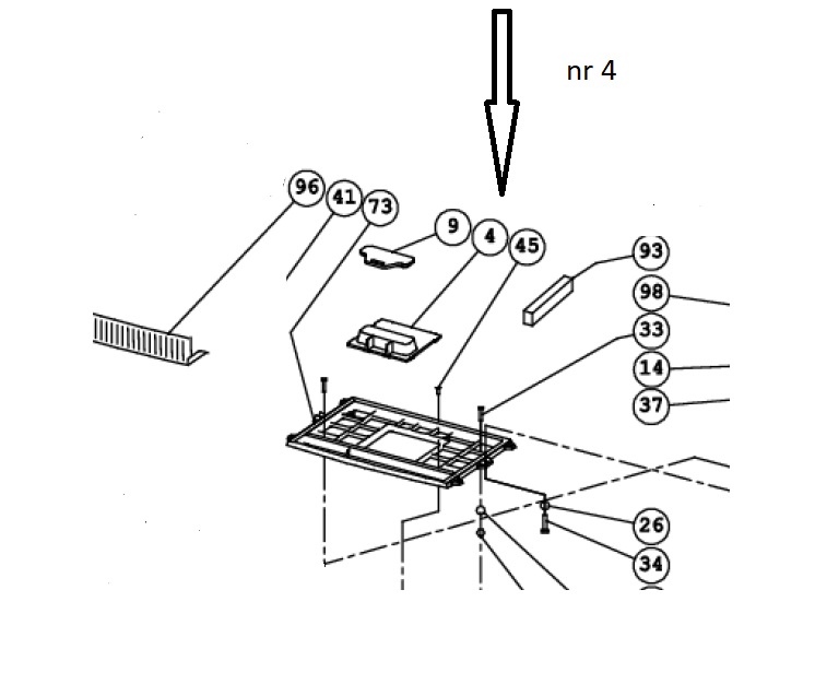 Dovre 750GH – afdichtplaat stookbodem – nr 4