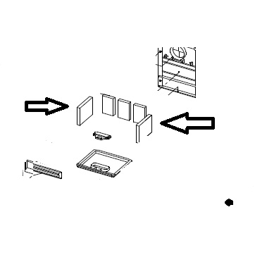 Dovre 350CB3 – vermiculiet steen zijkant links of rechts