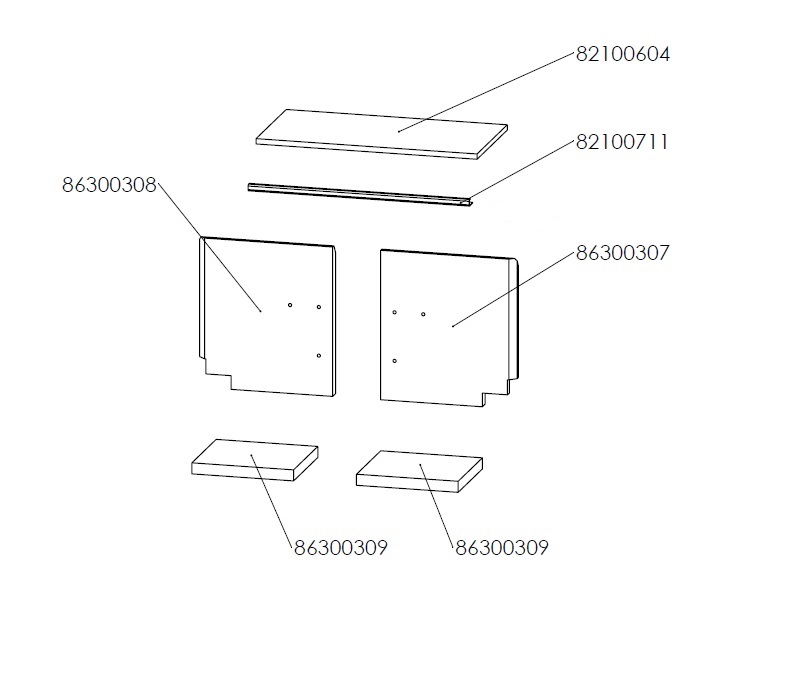 Dik Geurts Vidar Wall – 2 stuks brandersteen bodem – voor modellen na 2012