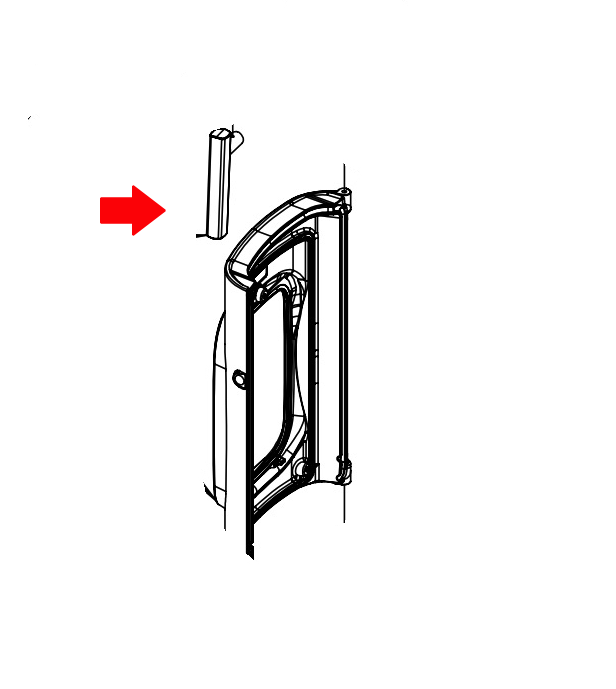 Dovre Saga 301 deurhendel zwart