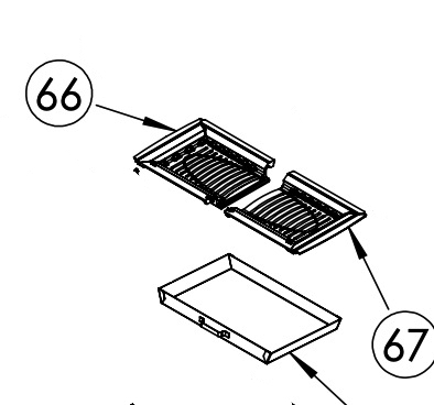 Dovre Tai 55C stookrooster links, nr 66