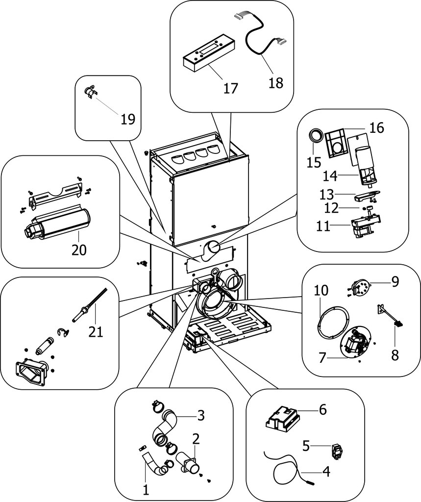 RED pelletkachel vijzelmotor - Afbeelding 2