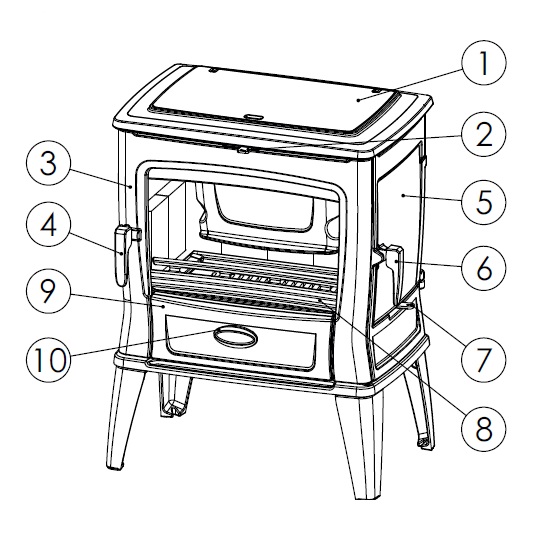 Dovre Tai 55C vuldeksel nr 1