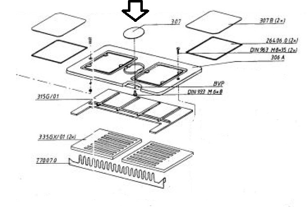 Dovre 310GX – deksel 168 mm met relief