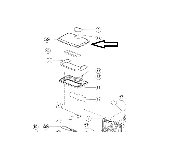 Dovre 640CB bovenplaat – nr 55