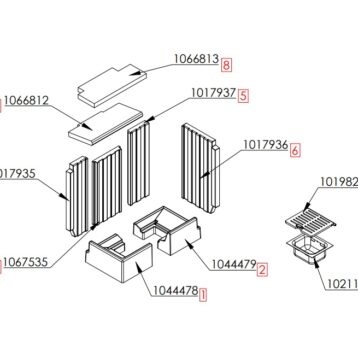 Linear Corner 59x39x44 | Varia 2L-62h linksopen onderdelen
