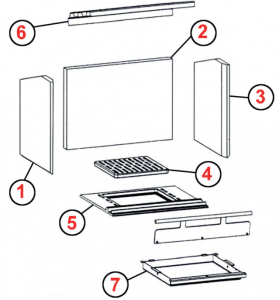 Onderdelen tekening CO77AJ