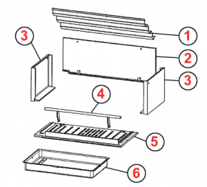 Onderdelen tekening Topaze